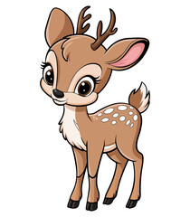 Obraz premium Cute Baby Deer Clipart
