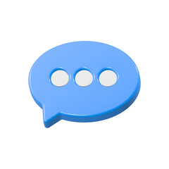 chat bubble symbol icon 3d rendering