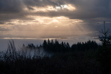 Sunrise over the Coquille Valley in Southern Oregon