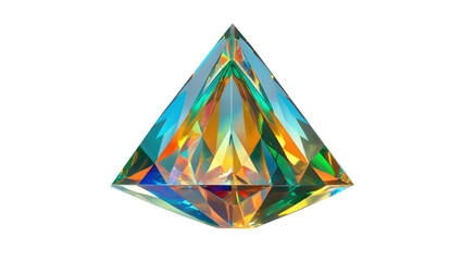 Optics physics,diamond light effects,Glass 3D prism with refracting,A mesmerizing glass pyramid