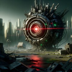 Futuristic Sentinel: A Glimpse into a Sci-Fi World

