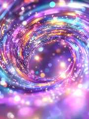 Obraz premium Glowing vortex, cosmic swirl, vibrant hues