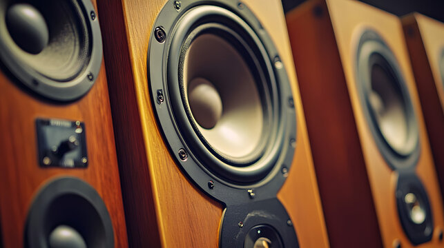 High-fidelity wooden speakers for audiophiles capturing rich sound quality and design aesthetics