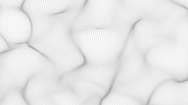 Abstract dotted wave line animation. abstract background with dynamic waves Motin graphics.  Digital structure of the wave flow 4k video.