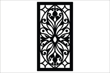 Laser Cut Wall Art – Geometric Floral Panel for Interior Decoration