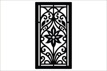 Laser Cut Wall Art – Geometric Floral Panel for Interior Decoration