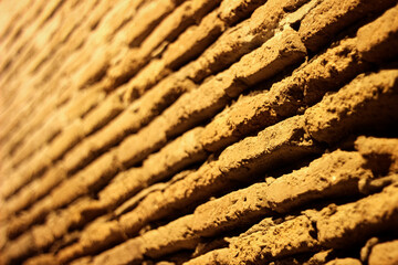 Old brick wall with rough texture