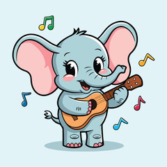 Obraz premium Cute Baby Elephant Vector