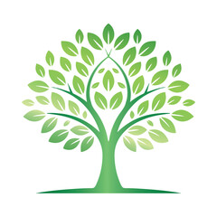 Fototapeta premium Lush Green Tree Logo Design for Eco-Friendly Brands