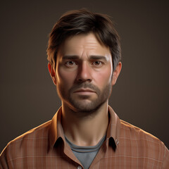 Obraz premium High-quality 3D rendered avatar of a male character