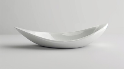 A sleek, modern spoon holder made of ceramic, with a smooth finish and subtle design, placed on a white background, showcasing its details in high definition.