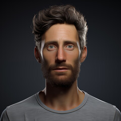Obraz premium High-quality 3D rendered avatar of a male character