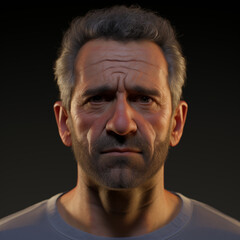 High-quality 3D rendered avatar of a male character