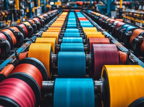 A flexographic printing system consists of an ink tray, anilox roll, doctor blade, polymer plate, in-line press, and rotary flexo features