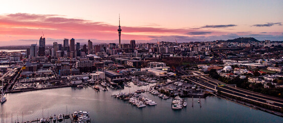 Aerial photo of boat ramps, Auckland Harbour