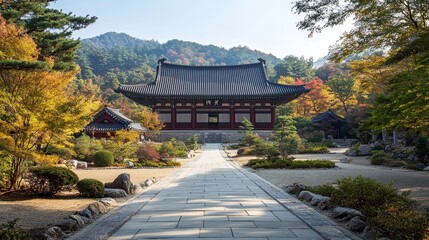 Fototapeta premium Explore the iconic architecture of Asia. From traditional Chinese temples to Japanese pagodas and Korean palaces, discover the unique styles and craftsmanship of the East.