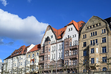 Rheinuferpromenade in Düsseldorf, Deutschland