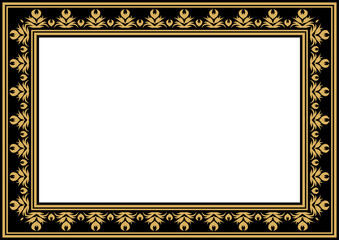 Vintage ornamental frame and border design with ethnic pattern.