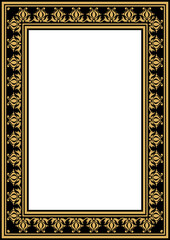 Vintage ornamental frame and border design with ethnic pattern.
