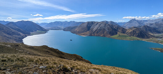 Lake Coleridge view from the Peak Hill mountain