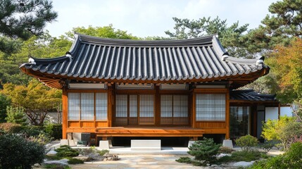 Obraz premium Korean traditional house with a classic design