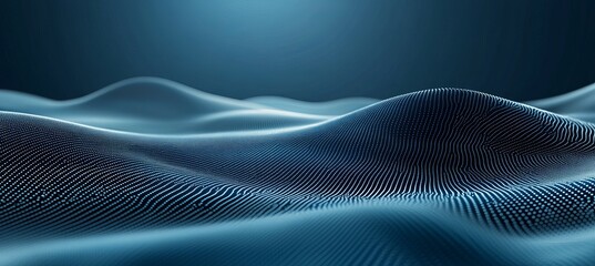 Abstract Blue Digital Landscape Smooth Wavy Particle Background Texture Modern Design Elegant Futuristic Technology Illustration Graphic Digital Art  