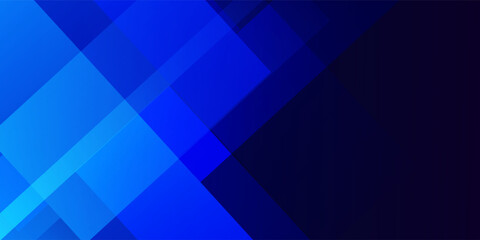 Abstract blue banner background with stripes and dynamic lines for business