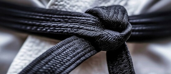 The symbolism behind the black belt knot in martial sports.
