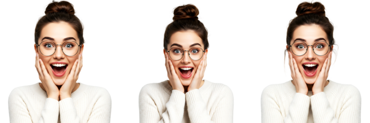 Confident Woman Smiling On Transparent Background
