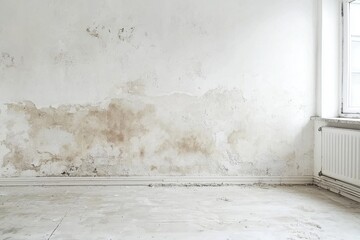 Noticeable Mildew Discoloration on White Walls