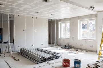 Enhancing Apartment Interiors with Metal Frames and Plasterboard