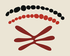 contemporary art composition of pearls and sea coral abstract