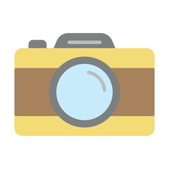 camera sign symbol vector flat icon