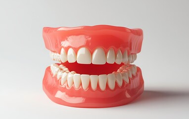 Obraz premium a plastic model of teeth and gums