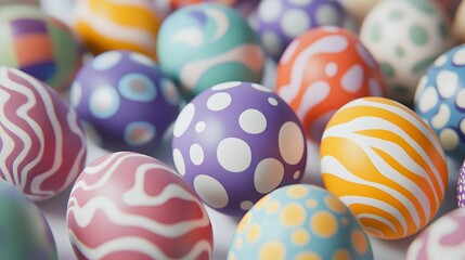 Fototapeta premium colorful easter eggs collection