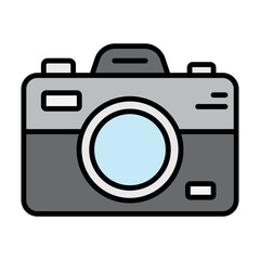 camera sign symbol vector flat icon