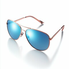 Stylish dark sunglasses isolated on white offer summer eye protection