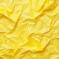 Abstract Yellow Crumpled Paper Texture Background
