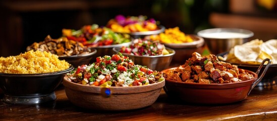 Vibrant Display of Traditional Peruvian Dishes