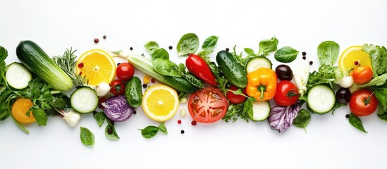 Overhead Shot of Vibrant Fresh Vegetables