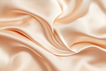 Fototapeta premium Soft-focus minimalist fabric folds in champagne gold, forming a high-fashion aesthetic with smooth light gradients