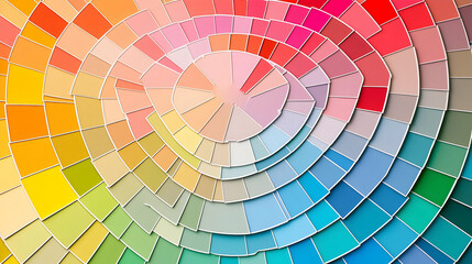 Fototapeta premium Circular Color Palette Displaying Multiple Shades and Tones for Design and Artistic Applications