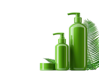 Two green liquid bottles, a refreshing duo for health, wellness, and beyond two