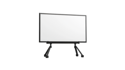 Portable whiteboard on tripod stand, ideal for presentations, brainstorming, and office use