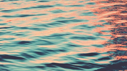 Serene Colors of Sunset Reflected in Water