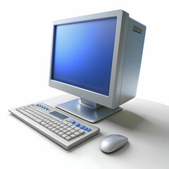 Fototapeta premium computer isolated on white background