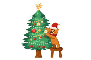 Christmas Animal Illustration