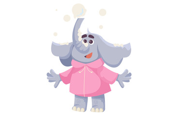 Winter Elephant Illustration