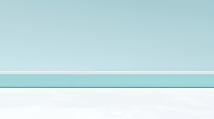 Obraz premium Minimalist Light Blue and White Room Interior Background