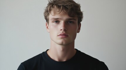 Obraz premium young man portrait handsome male model studio shot